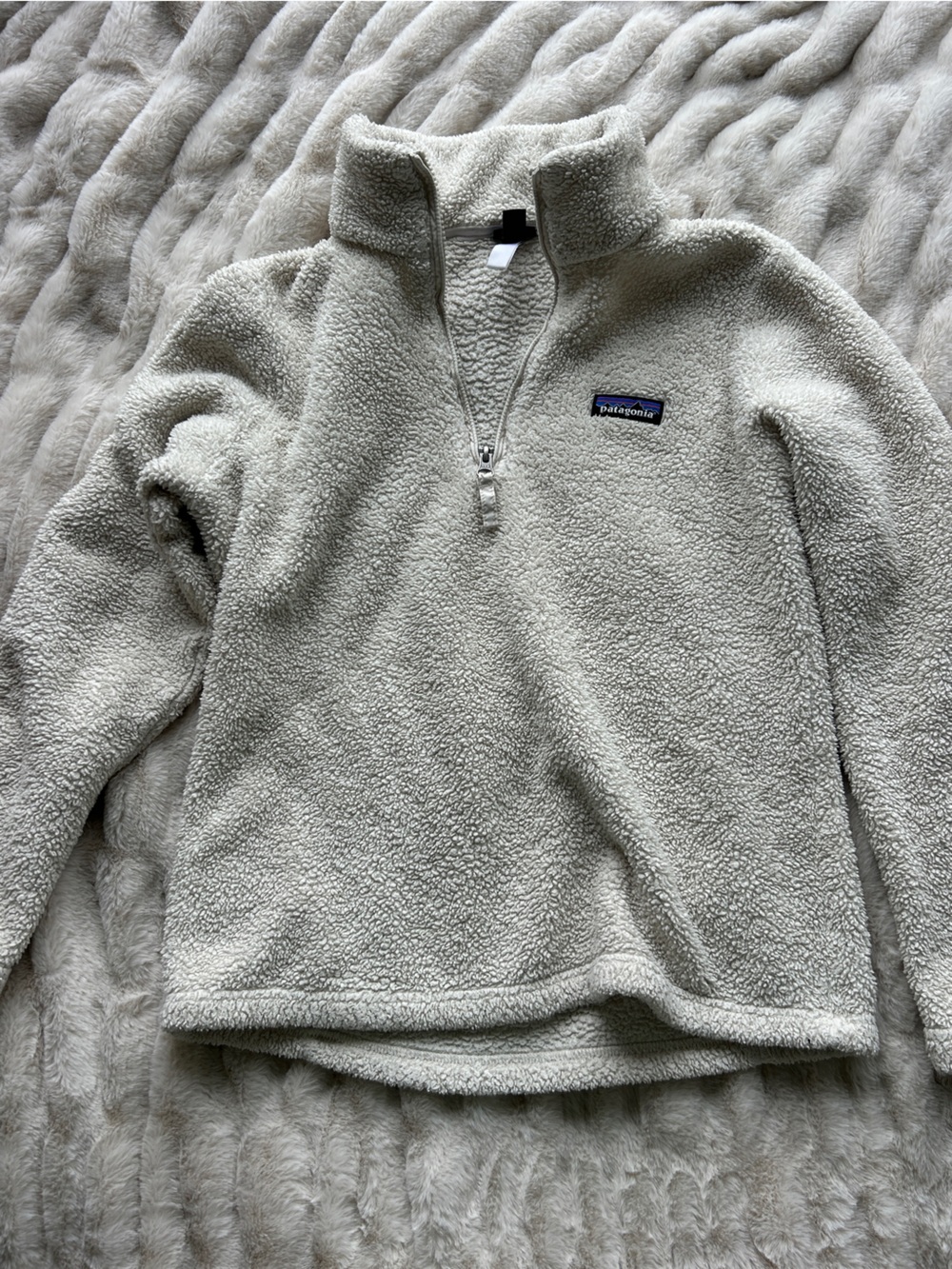 Patagonia Cream Sherpa Fleece Jacket - XS